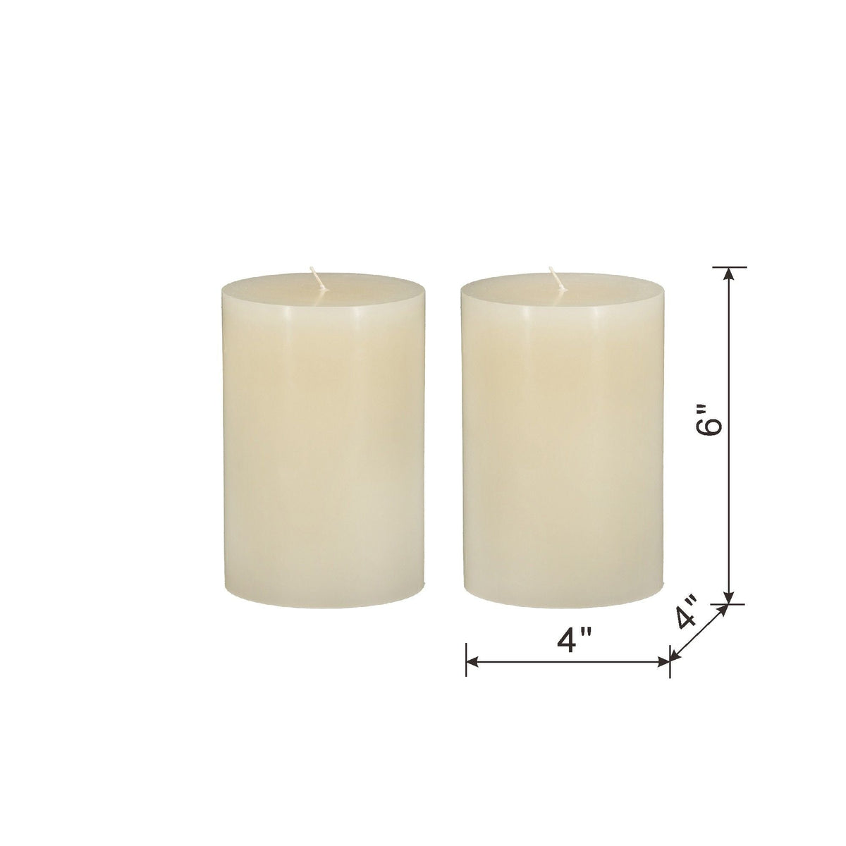 Unscented Soy Wax Candle Set of 2 with Eco-Friendly Material - White or Beige