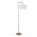 Contemporary Floor Lamp with Drum Shade - Black, Pearl Silver, Gold