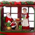 Christmas Camper LED Decor with Water Spinning and Two-Way Switch - Red