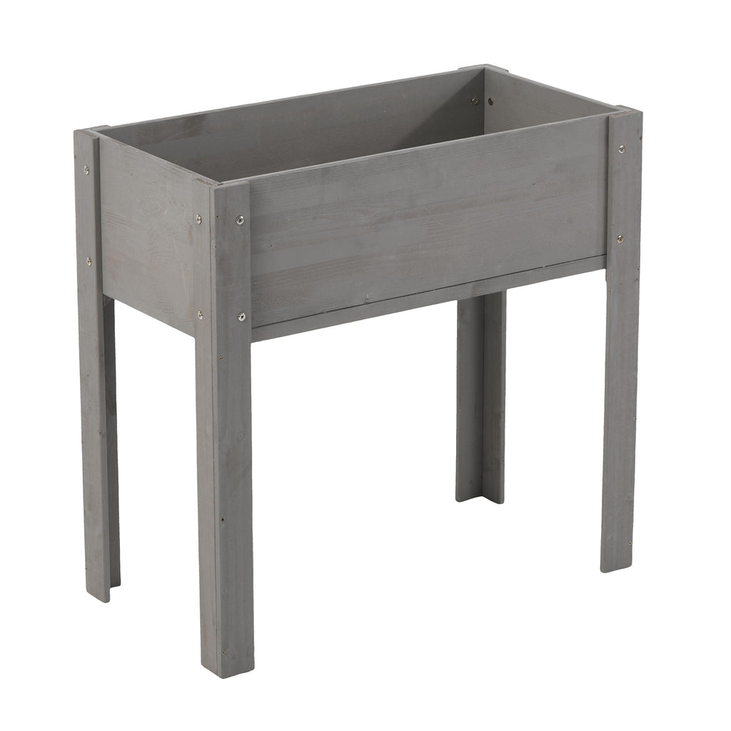 Solid Wood Raised Garden Bed with Legs - Available in Gray, Dark Gray, Dark Brown