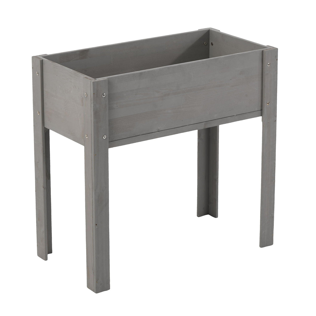 Solid Wood Raised Garden Bed with Legs - Available in Gray, Dark Gray, Dark Brown