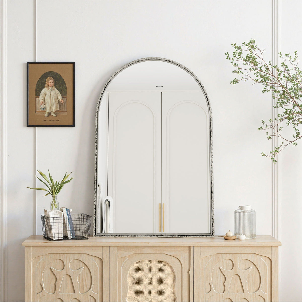 Arched Mirror with Shatterproof Glass - Silver or Gold