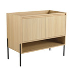 Freestanding Bathroom Vanity with Soft Close Cabinet Doors - Light or Dark Brown