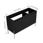 Freestanding Bathroom Vanity with Soft Close Cabinet Doors - Light or Dark Brown