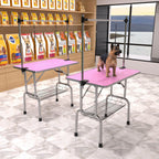 Folding Pet Grooming Table with Adjustable Arm - Multiple Colors