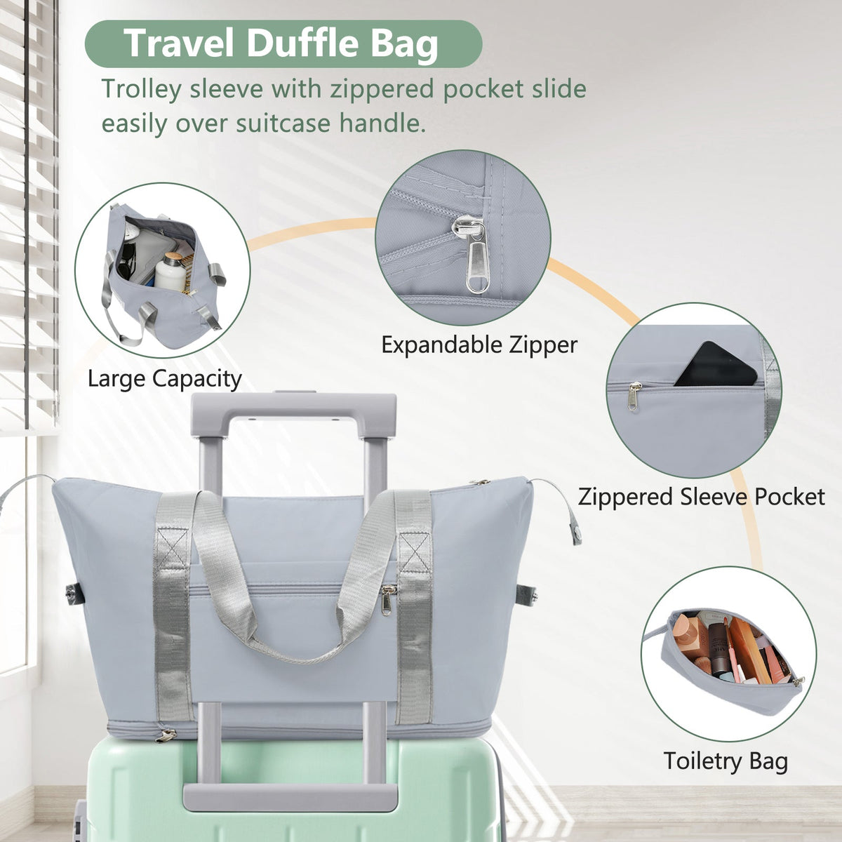 20 Inch Carry On Luggage Set - 3 Piece with Spinner Wheels