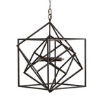 3 Light Metal Chandelier with Adjustable Chain
