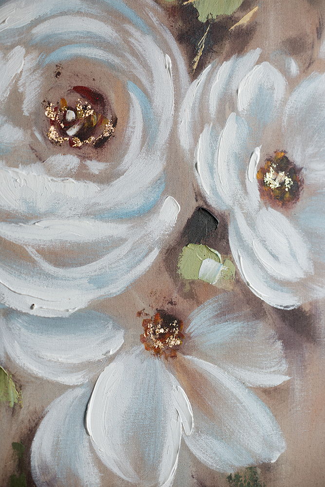 Square Framed Wall Art Flower Canvas Print