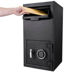 Solid Steel Keypad Depository Safe with Digital Access - Black