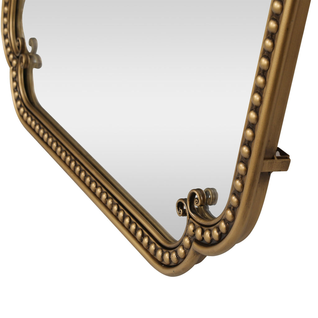 Full Length Mirror With Stand - Antique Gold Floor Mirror for Bedroom