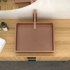 Stainless Steel Bathroom Sink with Pop Up Drain - Rose Gold 19" x 15"