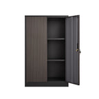 Metal Storage Cabinet With Locking Doors And Adjustable Shelf