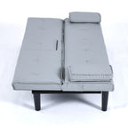 Foldable Sofa Bed with Cup Holder and Solid Wood Frame - Multiple Colors