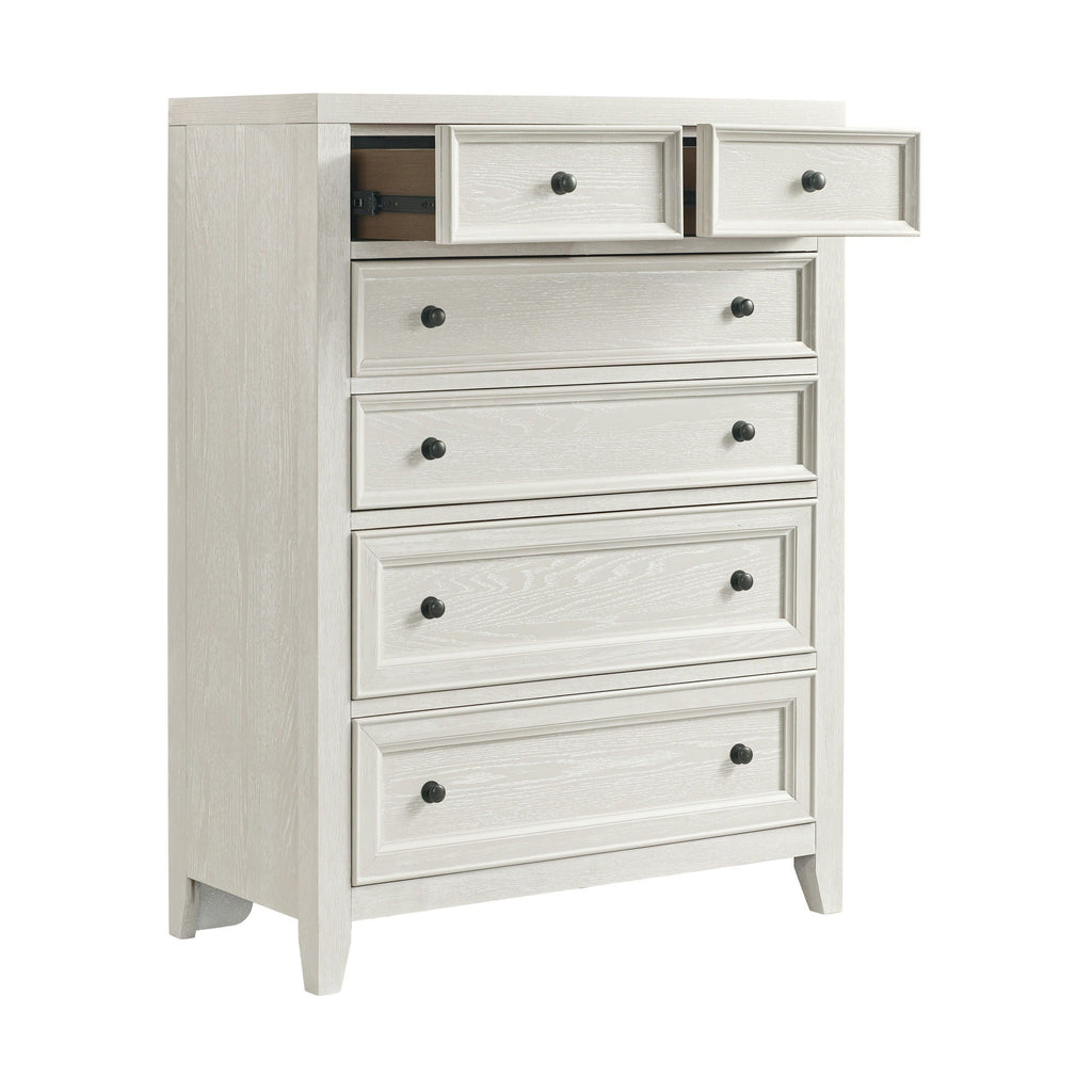 6 Drawer Chest with Smooth Slides - Black or White
