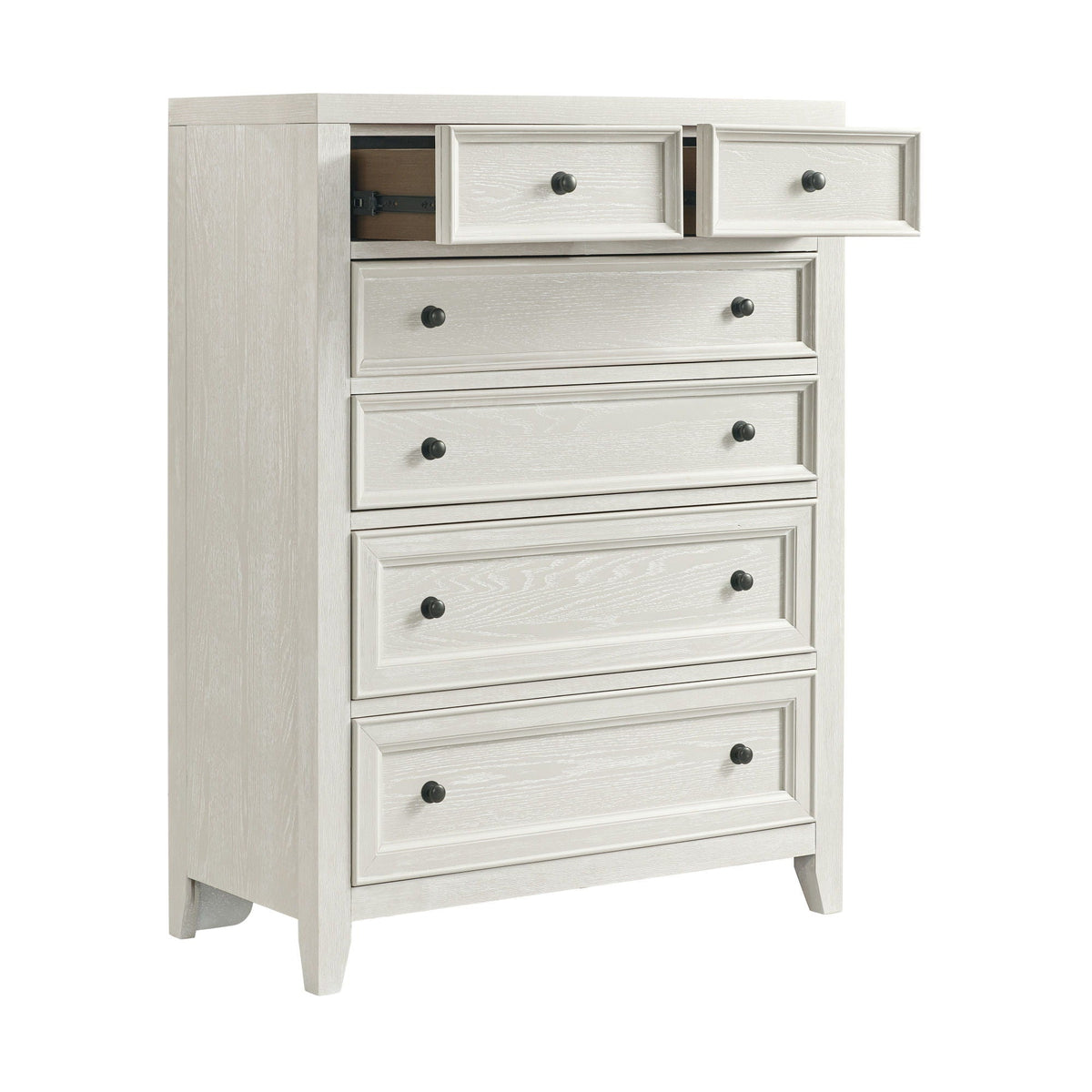 6 Drawer Chest with Smooth Slides - Black or White
