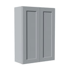 Gray Shaker Solid Wood Bathroom Storage Cabinet with Soft-Close Doors - Gray