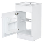 Bathroom Vanity with Sink and Adjustable Shelf - Multiple Colors