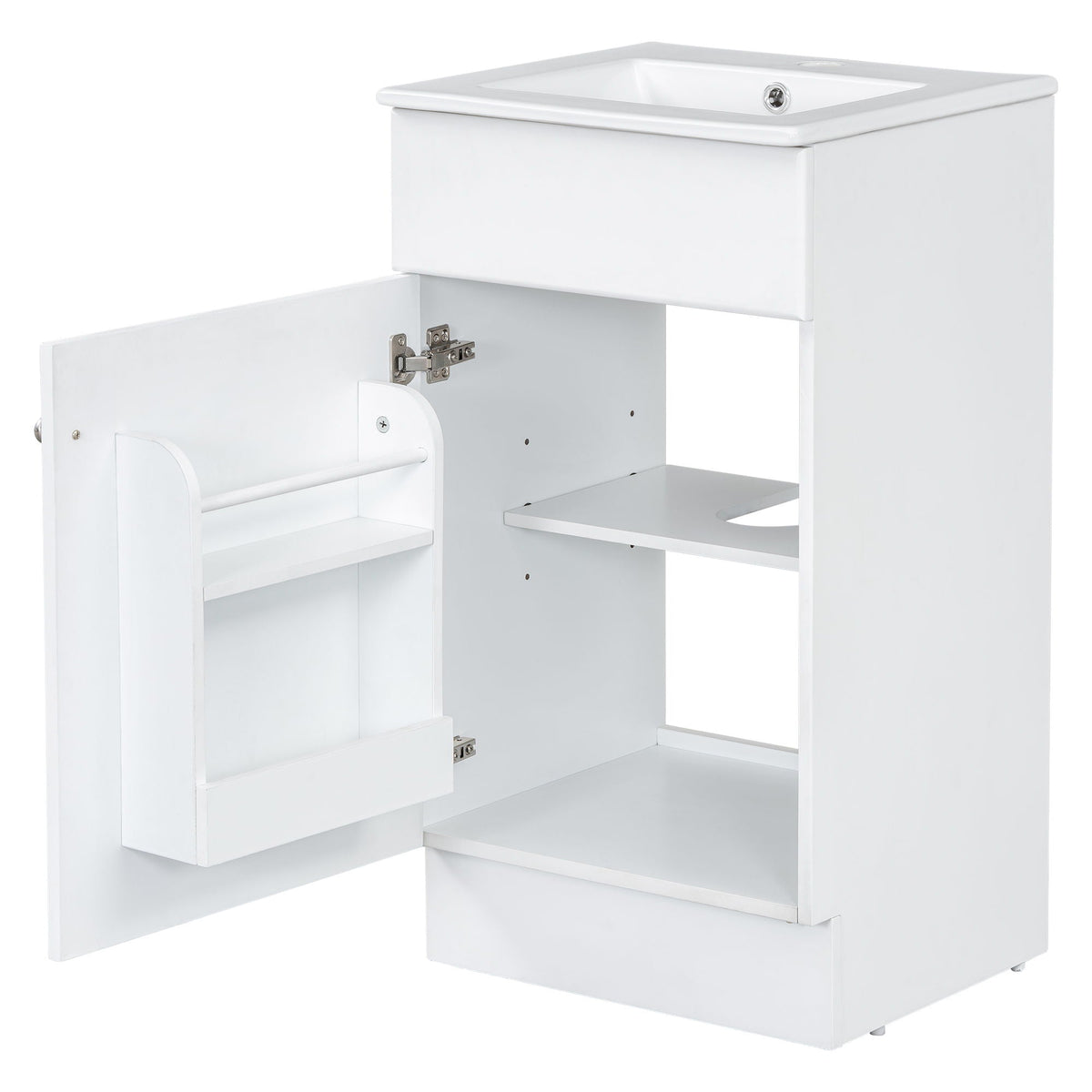 Bathroom Vanity with Sink and Adjustable Shelf - Multiple Colors