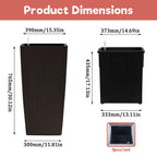 Indoor Outdoor Planter with Automatic Watering System - Dark Brown, Black, or White