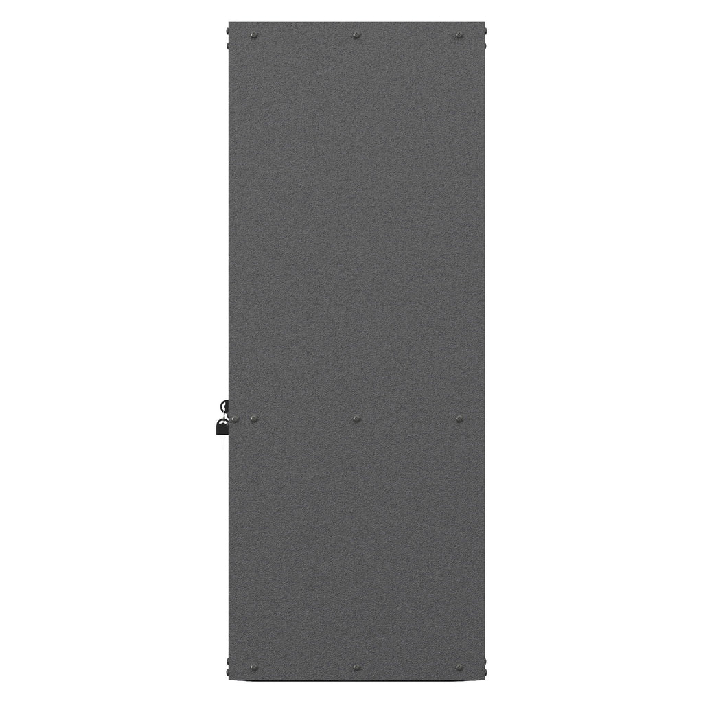 Metal Wall Mounted Tool Storage Cabinet with Locking Door - Gray