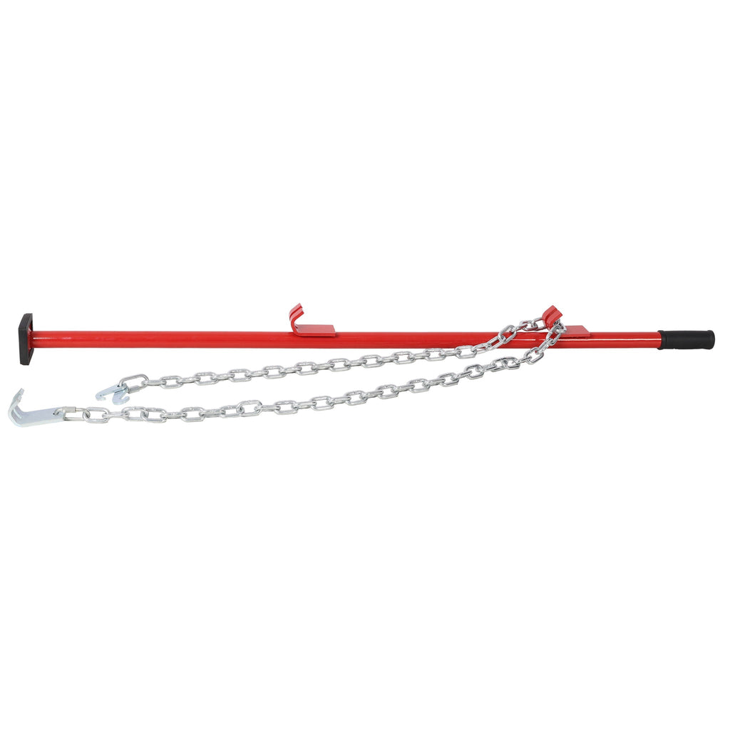 Universal Pulling Stick Tool for Car Repair Bumpers and Dent Fixing with Adjustable Steel - Red