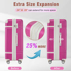 Hardshell Luggage Sets 4 Pieces with TSA Lock - Lightweight, Multiple Colors