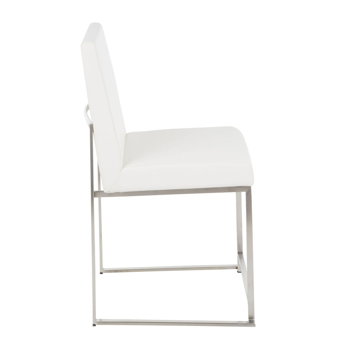 Fuji Contemporary High Back Dining Chair Set with Upholstered Seat - Multiple Colors