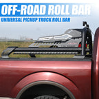 Adjustable Steel Truck Bed Roll Bar with Cargo Stability - Black
