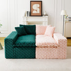 Luxury Multifunctional Sofa for Living Room with Adjustable Layout - Black, Dark Green, White, Pink