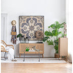 Large Multicolor Square Wall Decor Panel with Refined Pattern - 48"