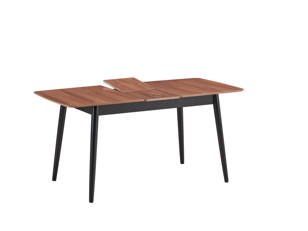 Natural/Black 5 Piece Dining Room Set with Butterfly Leaf Table - Lanae