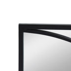 Rectangular Wall Mirror with Black Frame - 15.7" W x 0.7" D x 31.9" H - Black