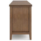 Rustic Natural Aged Brown TV Media Stand with Ample Storage - 72" Wide