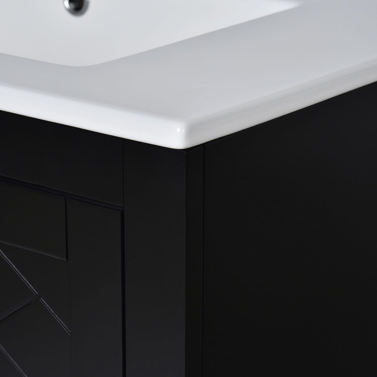 Ceramic Sink Vanity Combo with 3 Drawers and Soft Closing Doors - 30"