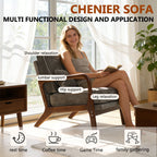 Upholstered Living Room Chair with Curved Armrests - Choice of Color
