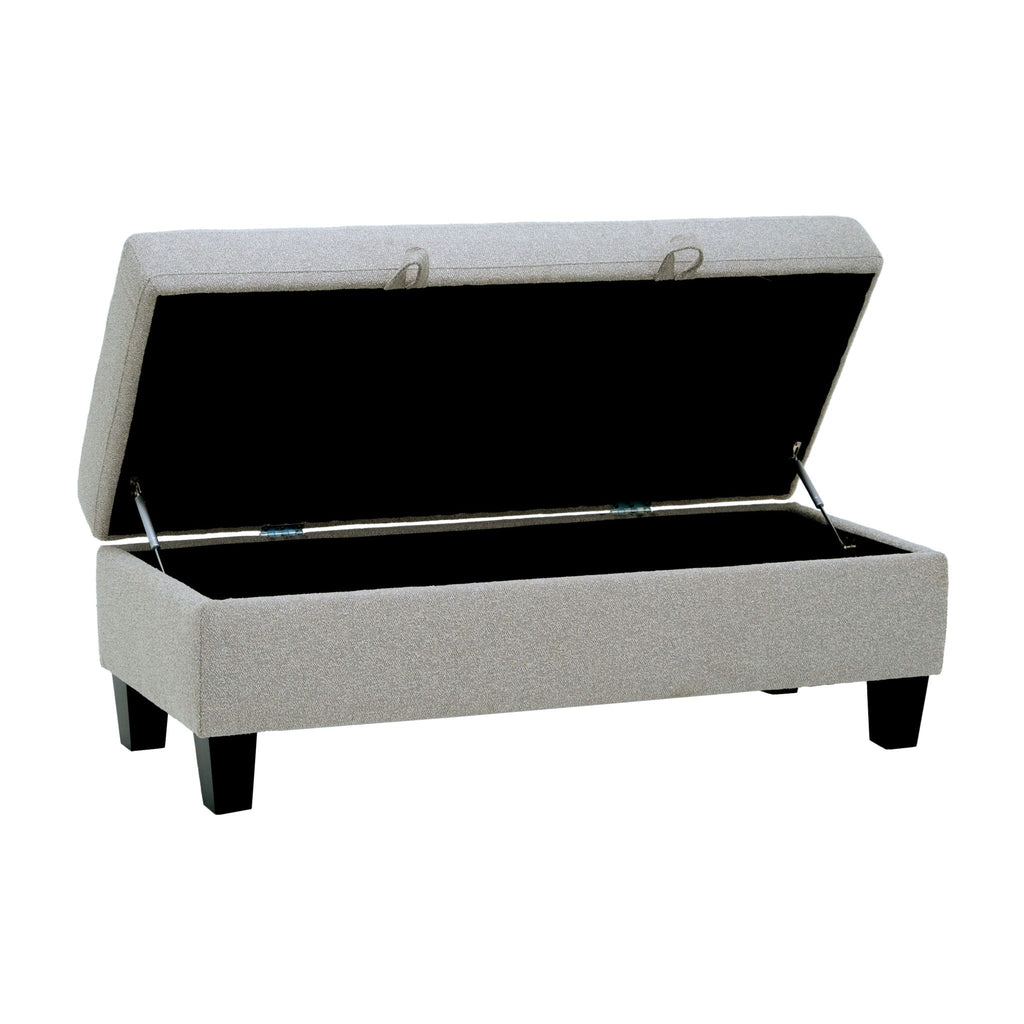 Drason Storage Ottoman with Concealed Storage - Gray or Light Brown