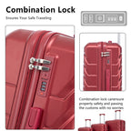 3 Pieces Set Spinner Wheel Luggage With Combination Lock