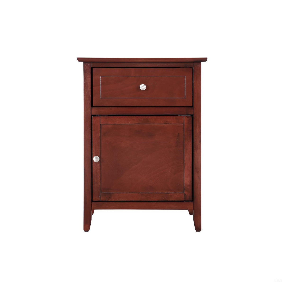 1 Drawer / 1 Door Nightstand with Durable Wood Construction - Multiple Colors