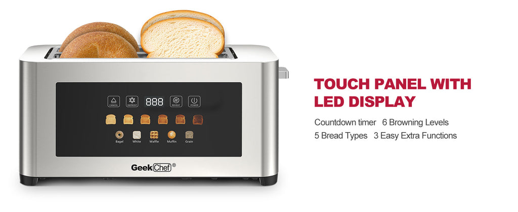 4-Slice Toaster with Extra-Wide Entrance - Stainless Steel