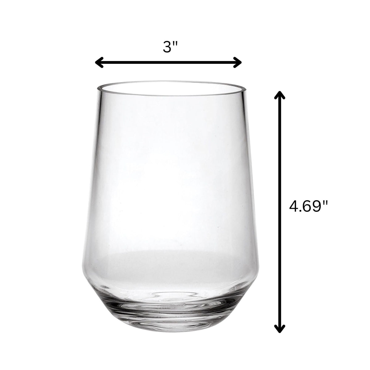 Unbreakable Wine Glasses with 17oz Capacity - Clear (Set of 4)