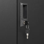 Metal Storage Cabinet With Locking Doors And Adjustable Shelf