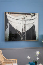Large Rectangular Wall Art with Frame - Black & White