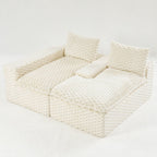 Convertible Modular Sectional Sofa with Twin Seat and Chaise - Multiple Colors