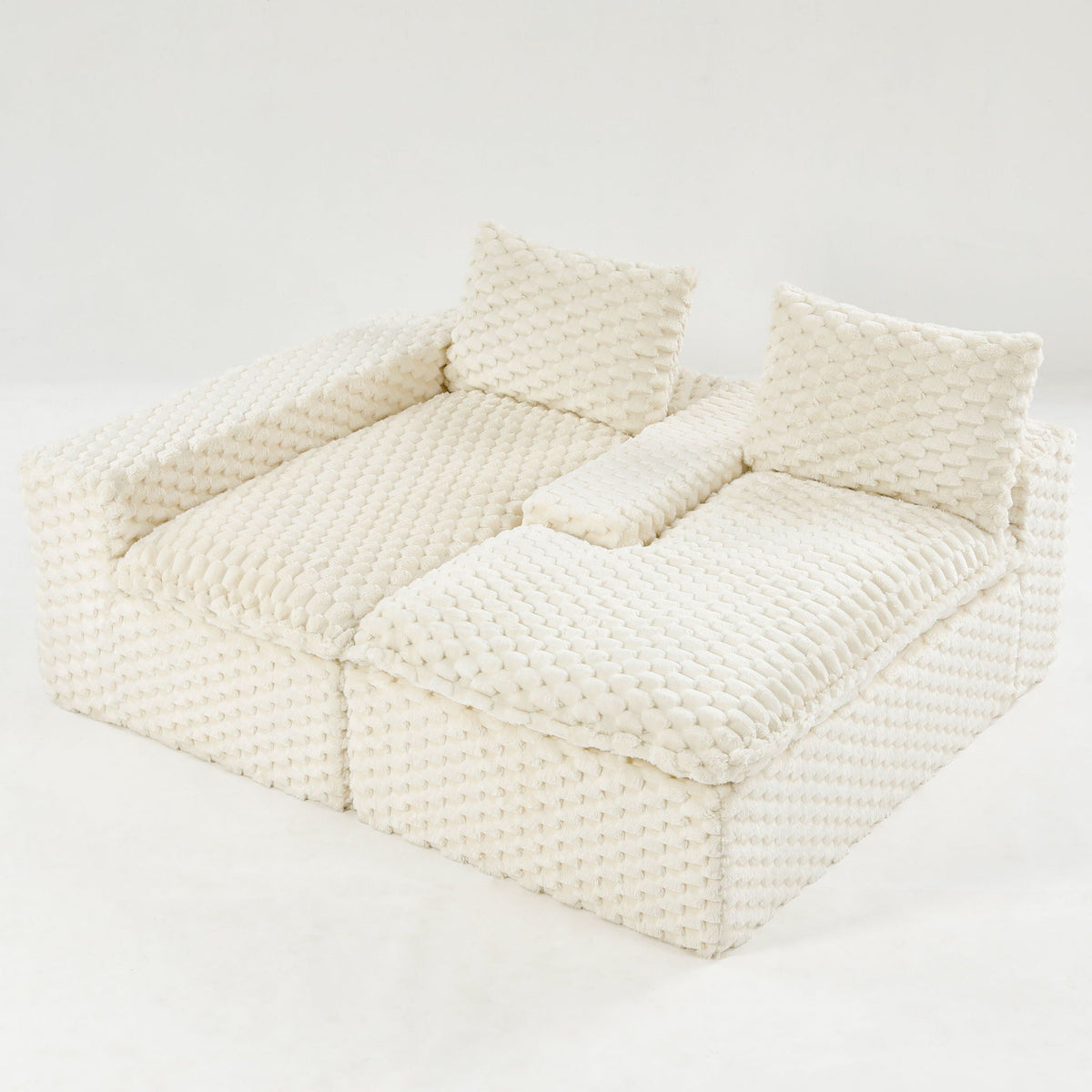 Convertible Modular Sectional Sofa with Twin Seat and Chaise - Multiple Colors