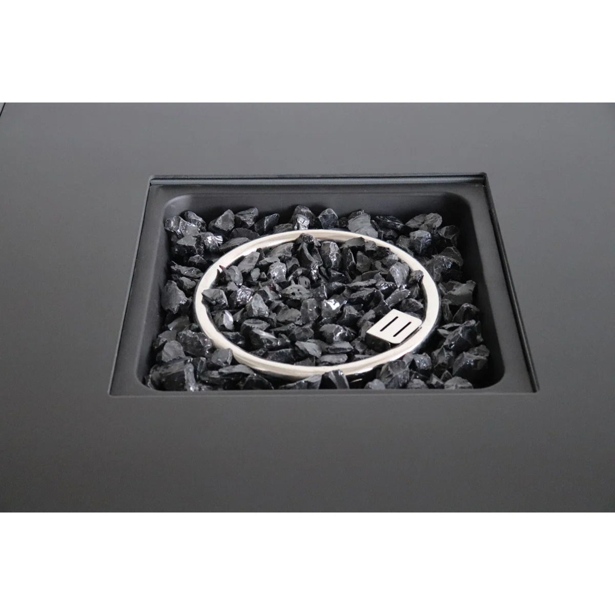 Gray Outdoor Fire Pit Table with Lid - High-Quality Materials