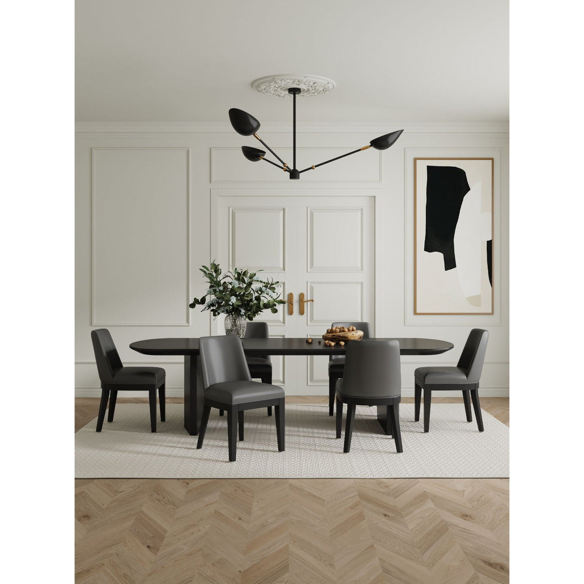 Upholstered Dining Chair Set with Solid Beech Wood Frame - Multiple Colors