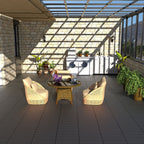 Interlocking Deck Tiles 44 Pack with Easy Click Installation - Dark Brown or Dark Gray