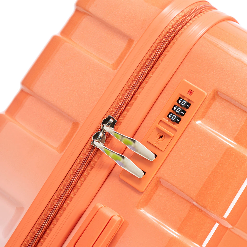 3-Piece Spinner Wheel Luggage Set with Silent Wheels - Blue Red