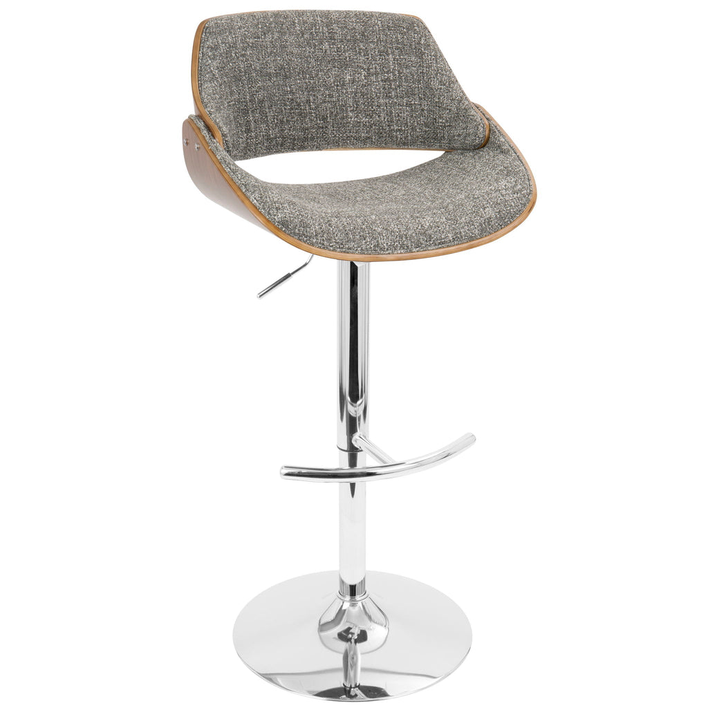 Mid Century Modern Adjustable Barstool Set with Swivel - Dark Gray or Light Blue