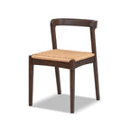 Capri Woven Seat Chair with Handwoven Seat - Brown